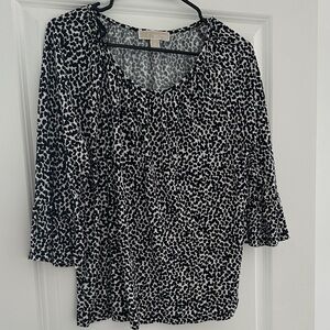 Michael Kors Black and White Blouse